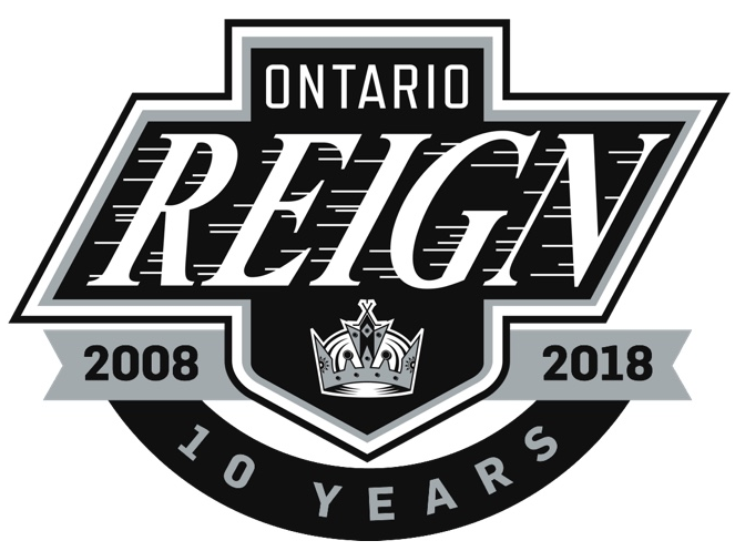 Ontario Reign 2018 Anniversary Logo iron on transfers for T-shirts